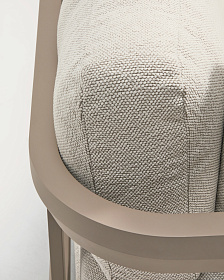 Трехместный диван Nerano из алюминия серо-коричневого цвета, 208 см