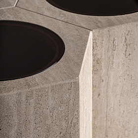 Журнальный столик Thiennes 36123 из травертина