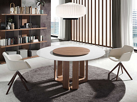 Поворотное офисное кресло DC S084A /4059 орех