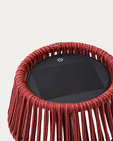 Уличная настольная лампа Aldet на солнечной батарее с терракотовым шнуром