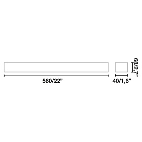 Потолочный светильник VIA белый 56CM 26W 4000K