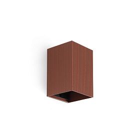 LUNE Терракотовый квадратный настенный светильник с рифлением 1xGU10