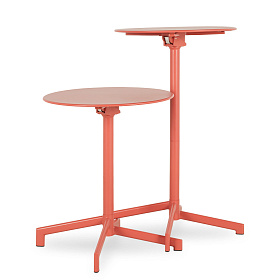 Круглый складной садовый стол Lianis коралловый