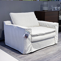 Кресло King LC TELAS бело-серое, ткань кат.B