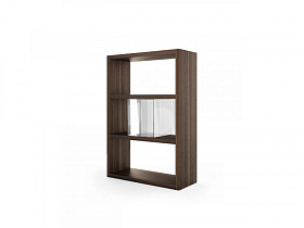 Книжный стеллаж Tenafly SMALL 1 ML327 Smoked Eucalyptus/Glass