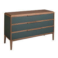 Комод 7150/CP2305-C темно-зеленого цвета из пластика и ореха