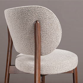 Полубарный стул Clemente ткань Loop 19, итальянский орех