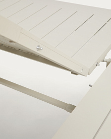 Комплект садовой мебели стол Livorno и 6 стульев Linosa из алюминия цвета экрю