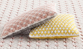 Подушка Silai розовый - Светло-серый 60x35