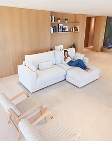 Модульный диван Hector V1 + 4 + V2 + Пуф K