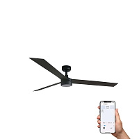 Потолочный вентилятор CRUISER XL Ш1600MM черный 3 PALAS 18W LED DIM TUYA