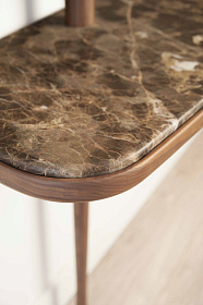 Консоль с зеркалом Momentos мрамор Emperador / орех