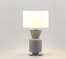 Настольная лампа Ponn хромированный металл, абажур белый 801011/36
