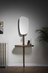 Консоль с зеркалом Momentos мрамор Emperador / орех