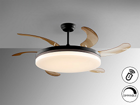 Vento Вентилятор потолочный со светодиодом черный D80/150 DIM