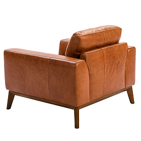 Кресло из кожи KF1016-1P /5036 светло-коричневое