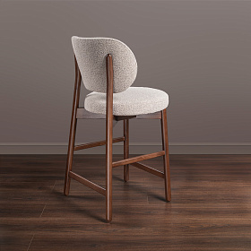 Полубарный стул Clemente ткань Loop 07, итальянский орех