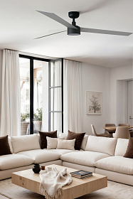 Потолочный вентилятор CRUISER XL Ш1600MM черный/алюминиевый 3 P 18W LED DIM TUYA