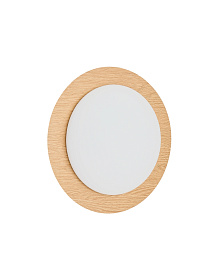 Потолочный светильник Novae из матовой стали с имитацией темного дерева 40 см