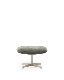 Teryl Пуф из шенилла зеленого цвета с серым металлом