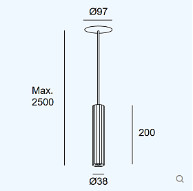 Подвесной светильник Prolix Recessed 00-8514-DN-DN