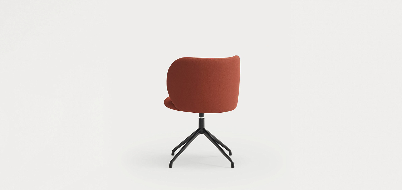 Поворотный стул Mogi кирпичный с черными ножками