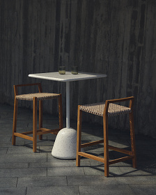 Giverola Табурет из массива тикового дерева 80 см