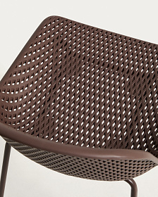 Уличный стул Quinby из коричневой стали и пластика