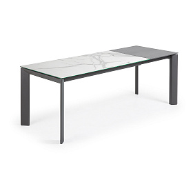 Стол Atta 160 (220) x90 антрацит, керамика