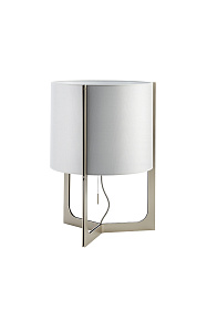 Настольная лампа Nirvana Ø 25 см матовый никель/белый абажур