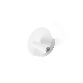 DUAS Бра с ридером белый USB C LED 3W 2700K