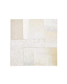 Pineda Абстрактный холст белого цвета 95 x 95 см