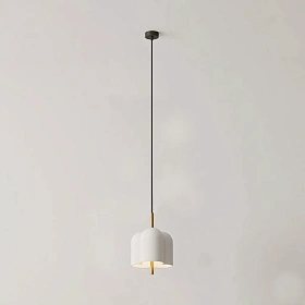 Подвесной светильник Oket латунный/белый