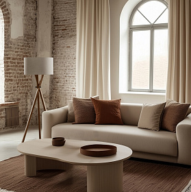 Торшер Cot c белым абажуром