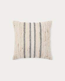 Чехол для подушки Dorien бежевого цвета c ткаными полосками 45 x 45 см