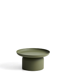 Уличный столик Arcola из зеленого алюминия, диаметр 70 см