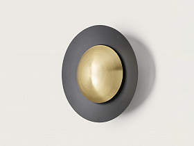 Бра Coss 60 см черное + диффузор 40 см латунь