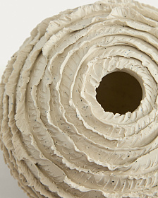 Ваза Evania из бежевой керамики 15 см