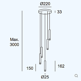Подвесной светильник Candle XS 5Bodies Chandelier 00-8537-60-60