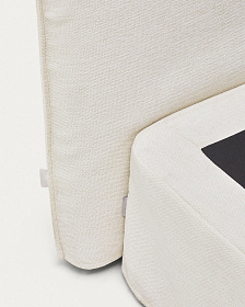 Кровать Jaira из белого шенилла со съемным чехлом для матраса 90x200