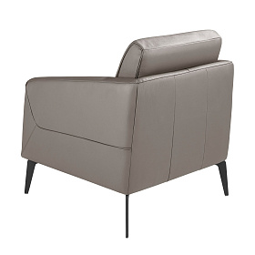 Кресло 5134/KF-A051-M9019 темно-серое кожаное