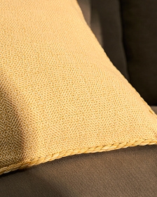Чехол для подушки Filor из желтого хлопка с плетением, 50 x 50 см