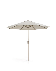 Бежевый зонт Milna со стальной конструкцией цвета таупе, диаметр 300 см