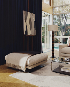 Абстрактный холст Marvilo серо-горчичного цвета 80 x 100 см