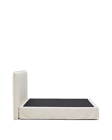 Кровать Jaira из белого шенилла со съемным чехлом для матраса 180x200 см