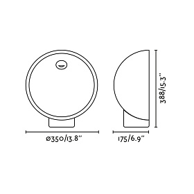 Маяк GAIA темно-серый LED 6W 2700K