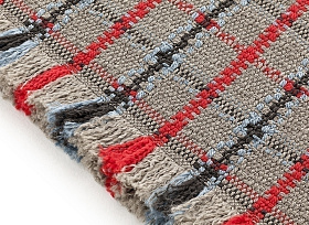 Подушка-ролл GL Tartan синяя большая