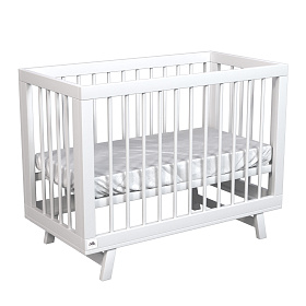 Кроватка для новорожденного Lillaland - модель Lilla Aria (НИК23)белая