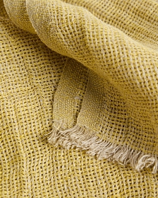 Плед Aderin желтый льняной 130 x 170 см