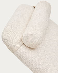 Кушетка Osla из бежевого шенилла с ножками из стали